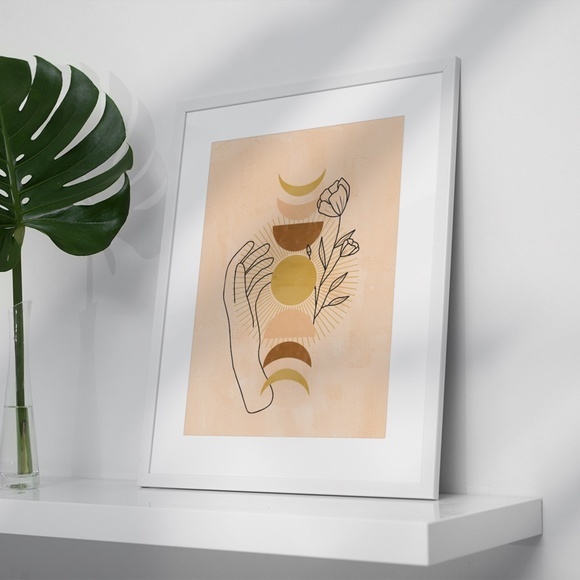 Wall Art Bohemian Celestial Hands Print Poster Illustration Unframed - Picture 4 of 6